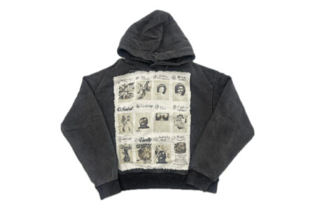 Saint Vanity Collage Patch Hoodie Black